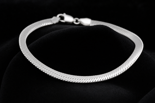Herringbone Bracelet on black velvet